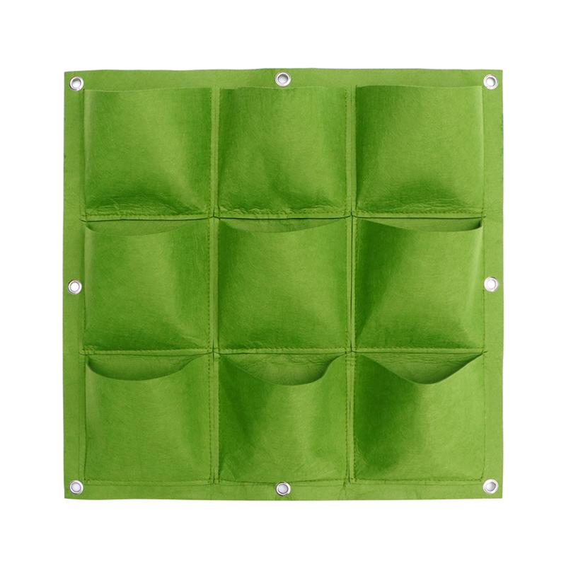 Suporte de plantas para parece, saco verde de plantio de vegetais com 9 18 49 72 bolsos, jardim vertical, material doméstico