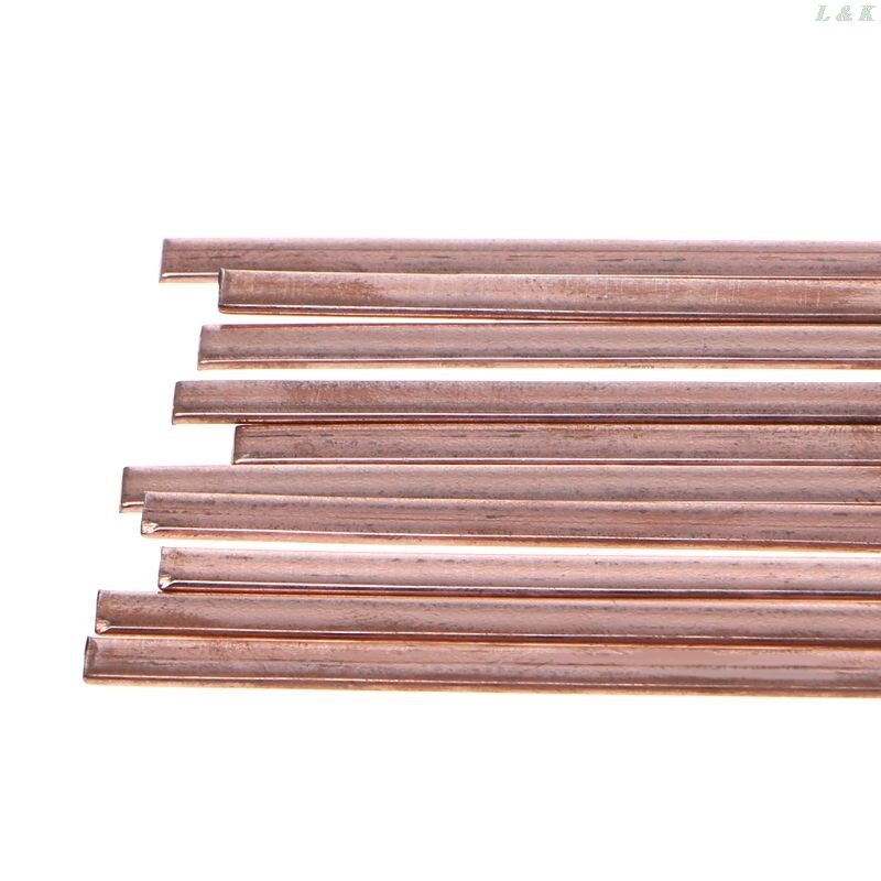 10pcs Platte Zilveren Elektrode Lage Temperatuur Fosfor Koper Lassen Staven HL201 Selffluxing Solderen Legering Solderen en Solderen