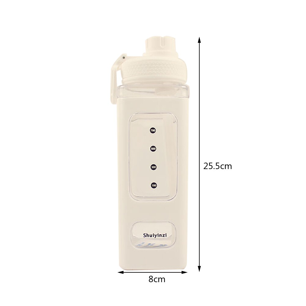 900ML transparent Platz Wasser Flaschen Kunststoff Reise Tee Saft Milch Tragbare Nette Shaker Trinken Flasche Kawaii schneiden