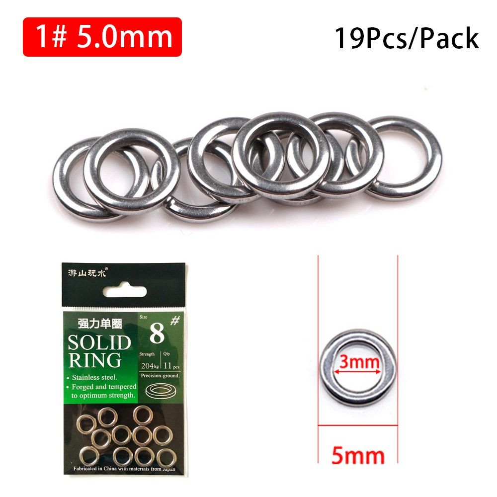 10-20 st. 4mm-12mm fiskeringar för kraftiga beten, blyring, jiggrör, 304 rostfria ringar, koppling för betesredskap: Brun