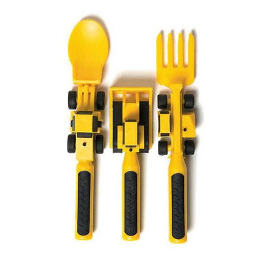 VANRA 2-delige Kinderen Vork en Lepel Set 18/10 Rvs Kind Bestek Set Kids Gebruiksvoorwerpen Set met Case voor Lunch Box