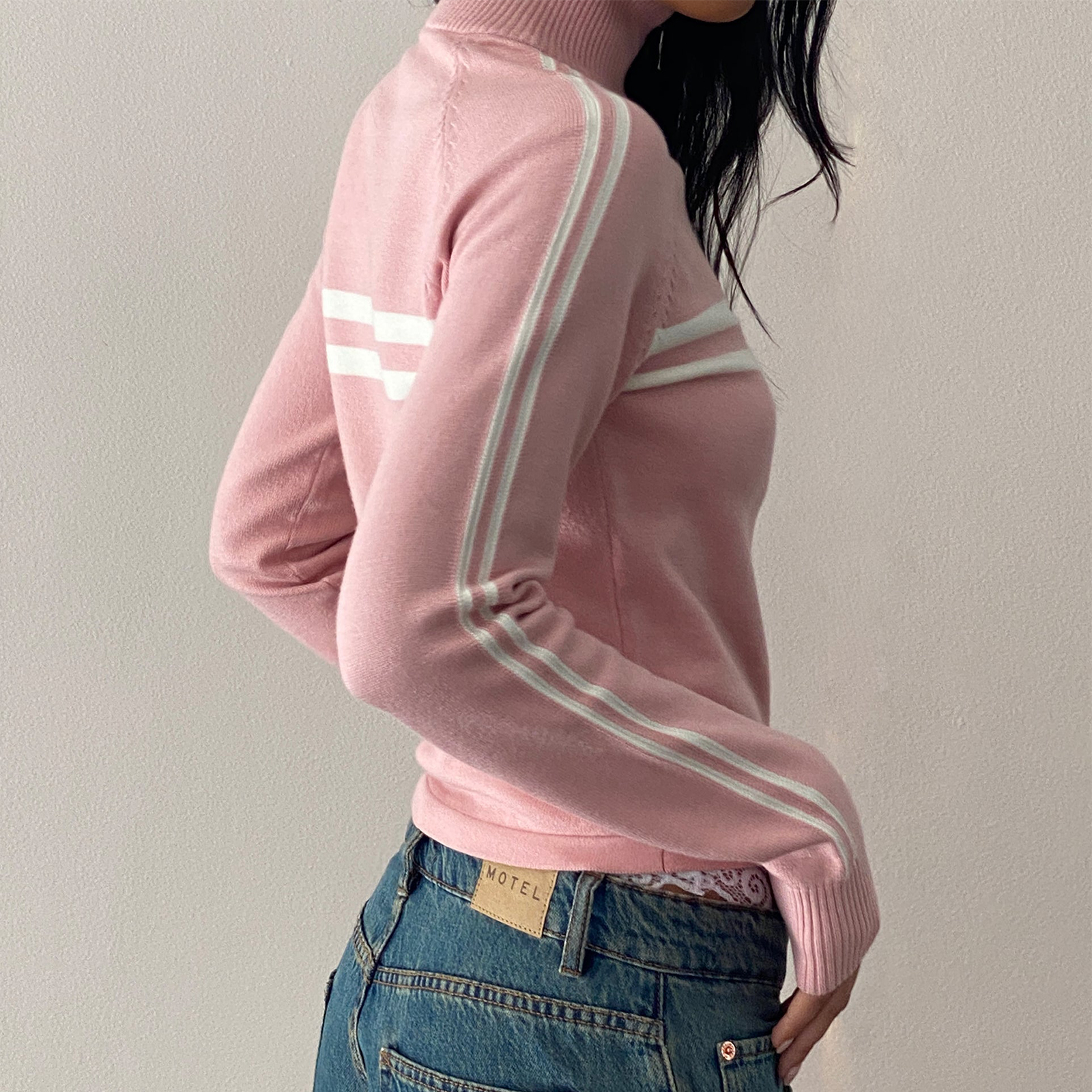 Frauen gerippte Strickjacke y2k Langarm Reiß verschluss Pullover Strickjacke Slim Fit gestrickte Ernte Hoodie Sweatshirt Streetwear