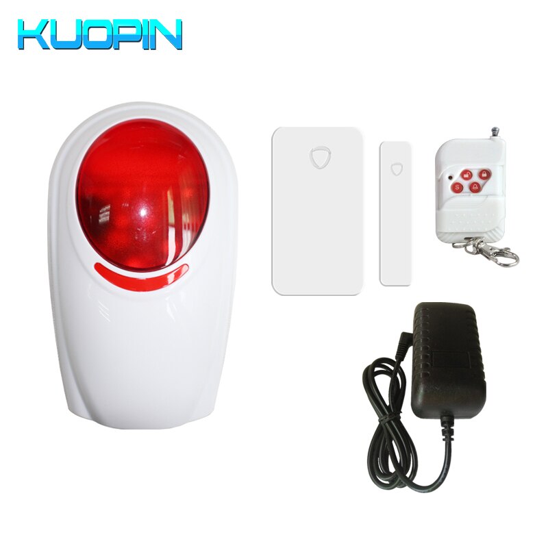 Outdoor 120dB Sound Wireless Flash Siren 433HMz Frequency Home Security GSM Alarm Systems Threaten Thieves Strobe Siren