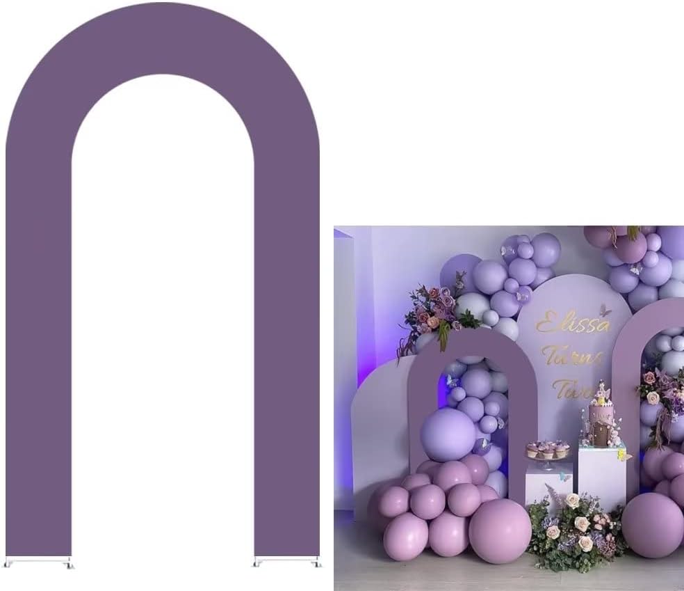 Capa de pano de fundo em arco em forma de U para aniversário, chá de bebê, decoração de festa de casamento, capas elásticas com suporte aberto (parte traseira é branca!): LIGHT BLUE / 272 * 1000