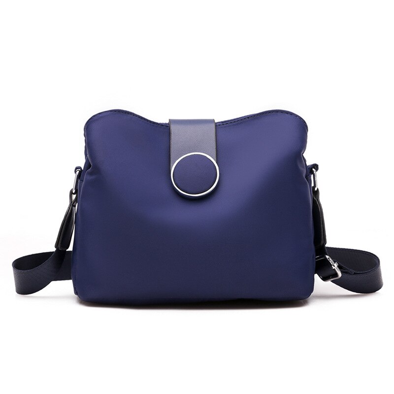 Yogodlns Simple Nylon Shoulder Bag Women Leisure Waterproof Messenger Bag Shopping Lady Handbag Travel Light Small Bag Purse sac: blue