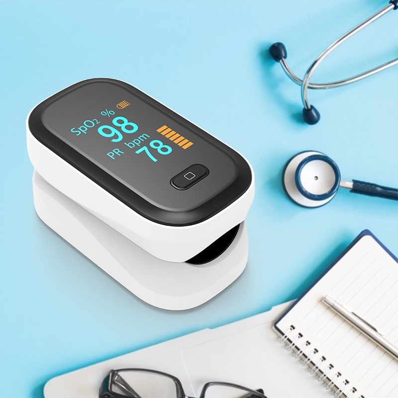 Spo 2 pr bærbart finger puls oximeter oled digital puls oxymeter oximetro de dedo blod iltmætning måler saturometro