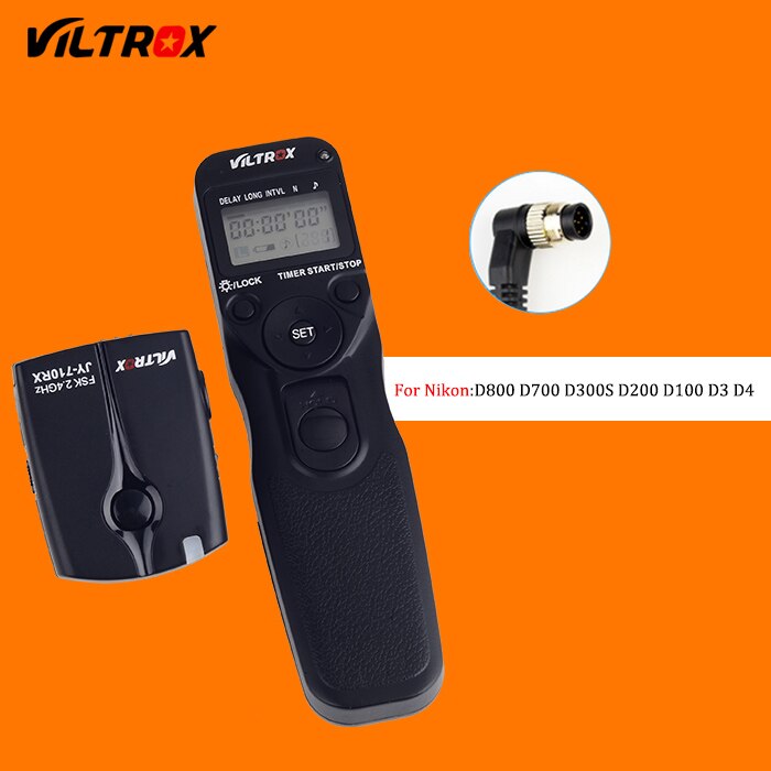 Viltrox JY-710 Camera Wireless Timer Remote Shutter Release Control Cable for Canon M5 M6 Nikon Pentax Sony A7 A7III A6000 A6300: N1