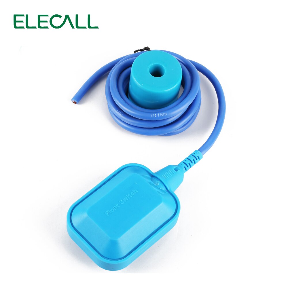 ELECALL 3M/4M Float Switch Controller Silicone Wire High Temperature Liquid Fluid Water Level Float Switch Contactor Sensor