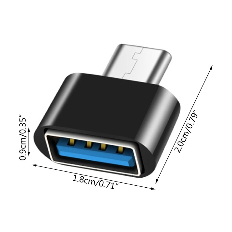 Adaptateur universel type-c vers USB, 2 pièces, Conversion d'interface de Transmission de données, Conversion de charge noir/blanc K1KF