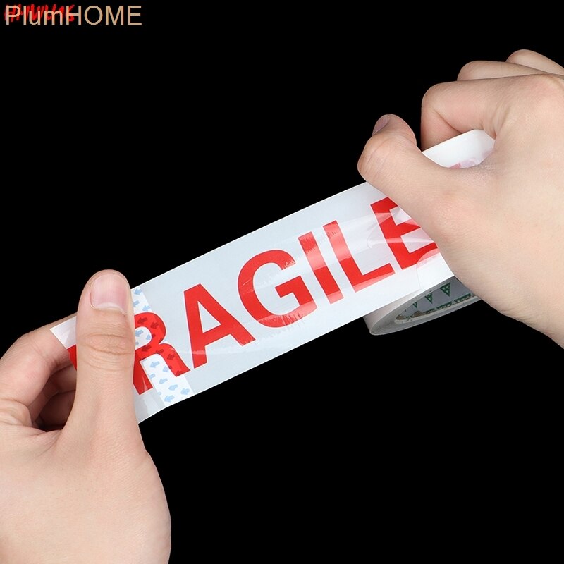 1 Roll Breekbare Verpakking Tape Fragiele Waarschuwing Sticker Care Afdichtingstape