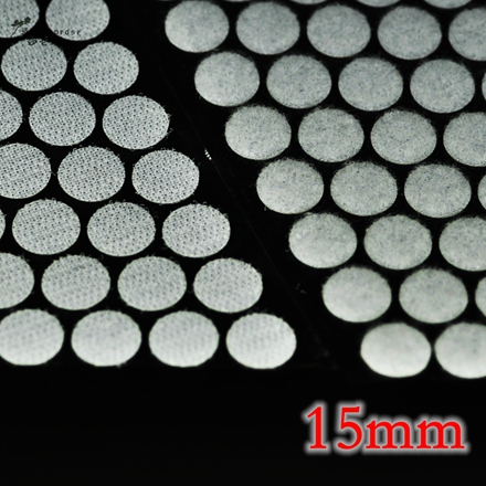 50 pares de ganchos adhesivos mágicos de nailon de doble cara, lazos de discos redondos de costura con cinta de sujeción, accesorios para manualidades: 15mm White