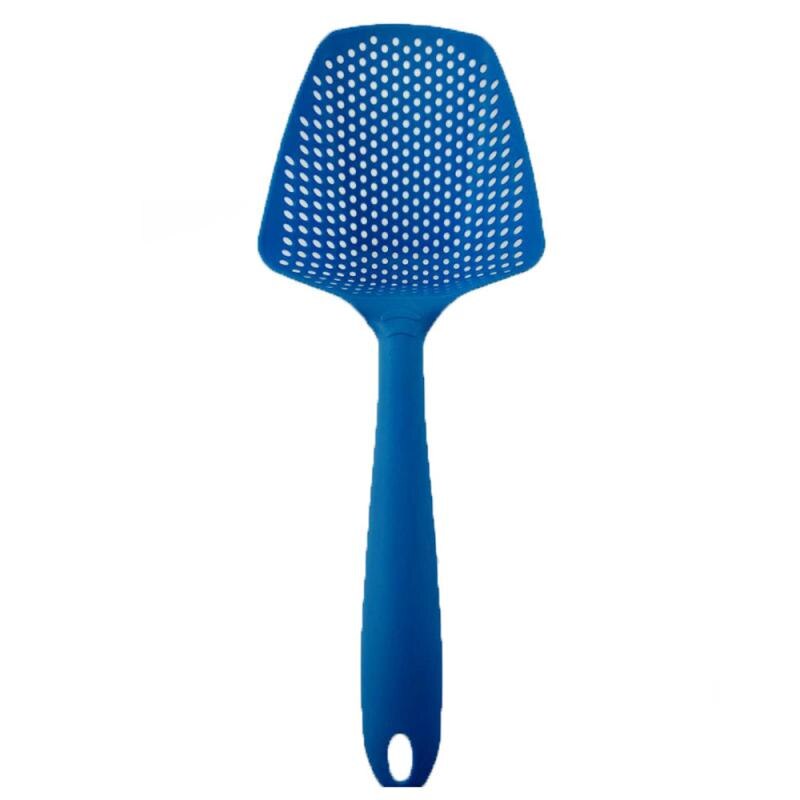 1 pieza de colador de verduras de gran , herramientas grandes, cuchara de Nylon, cuchara de verduras, colador, filtro de papas fritas, accesorios de cocina para el hogar: 1Pcs Red