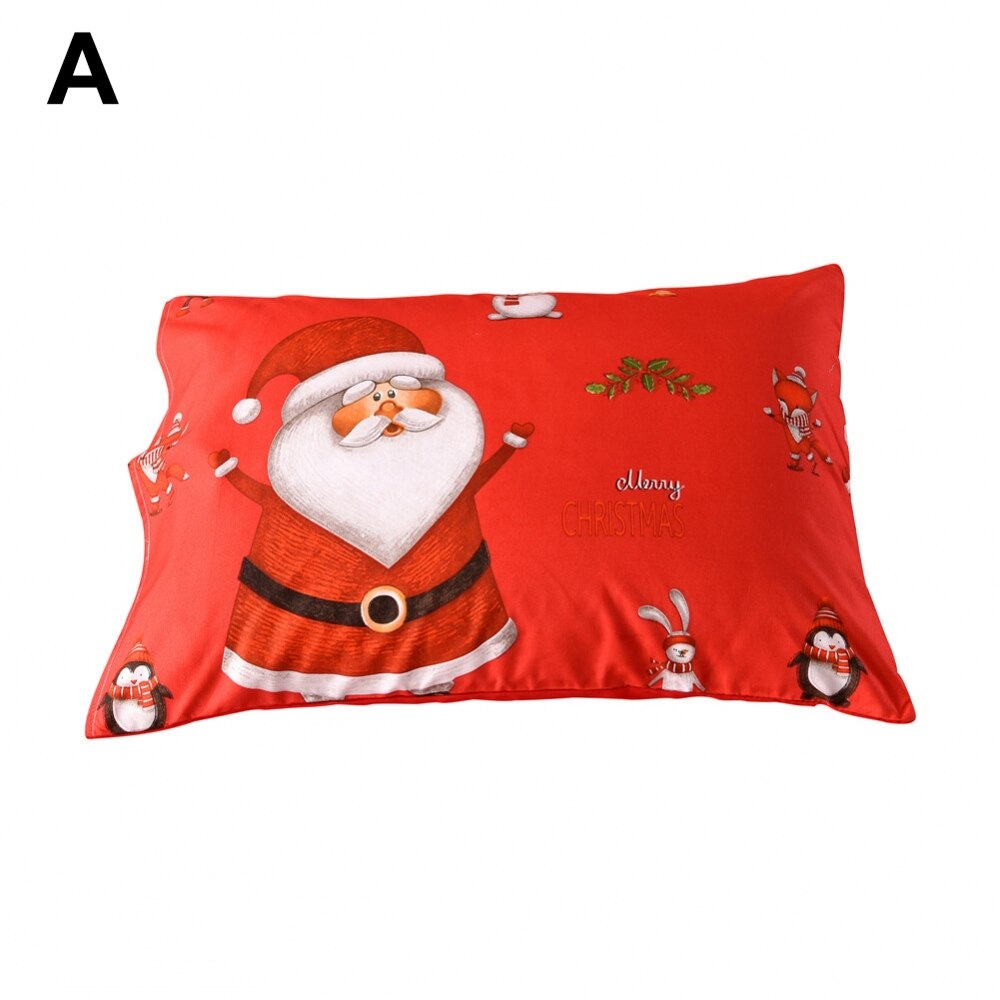 1 sæt julesengetøj julemanden mønster pudebetræk dynetæppe husholdningsartikler juletema hotel seng dekoration: -en