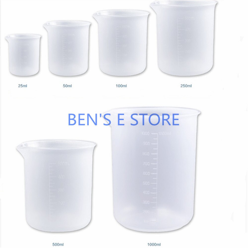 8 pçs/lote 100ml plástico graduado copo copo laboratório química conjunto de laboratório pp copo