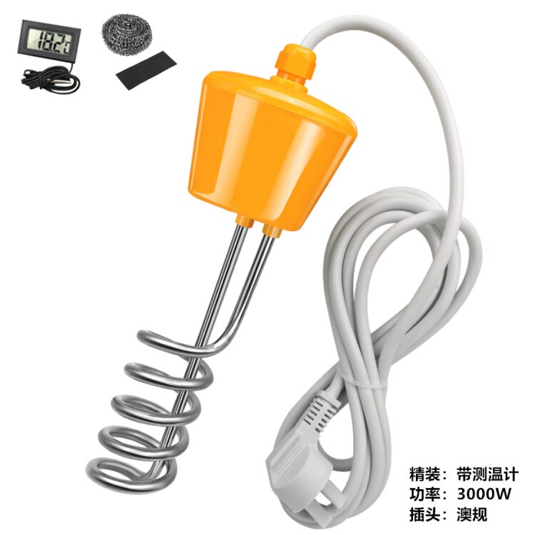 3000W Floating Electric Heater Boiler Water Heating Element 220V Portable Immersion Suspension Bathroom swimming pool