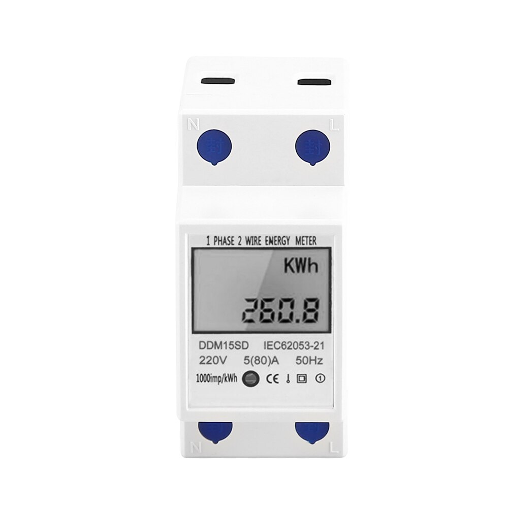 DDS-LDG 220 V 50Hz Eenfase Elektrische Enery Meter Met Lcd-scherm 35Mm Din-Rail Mount