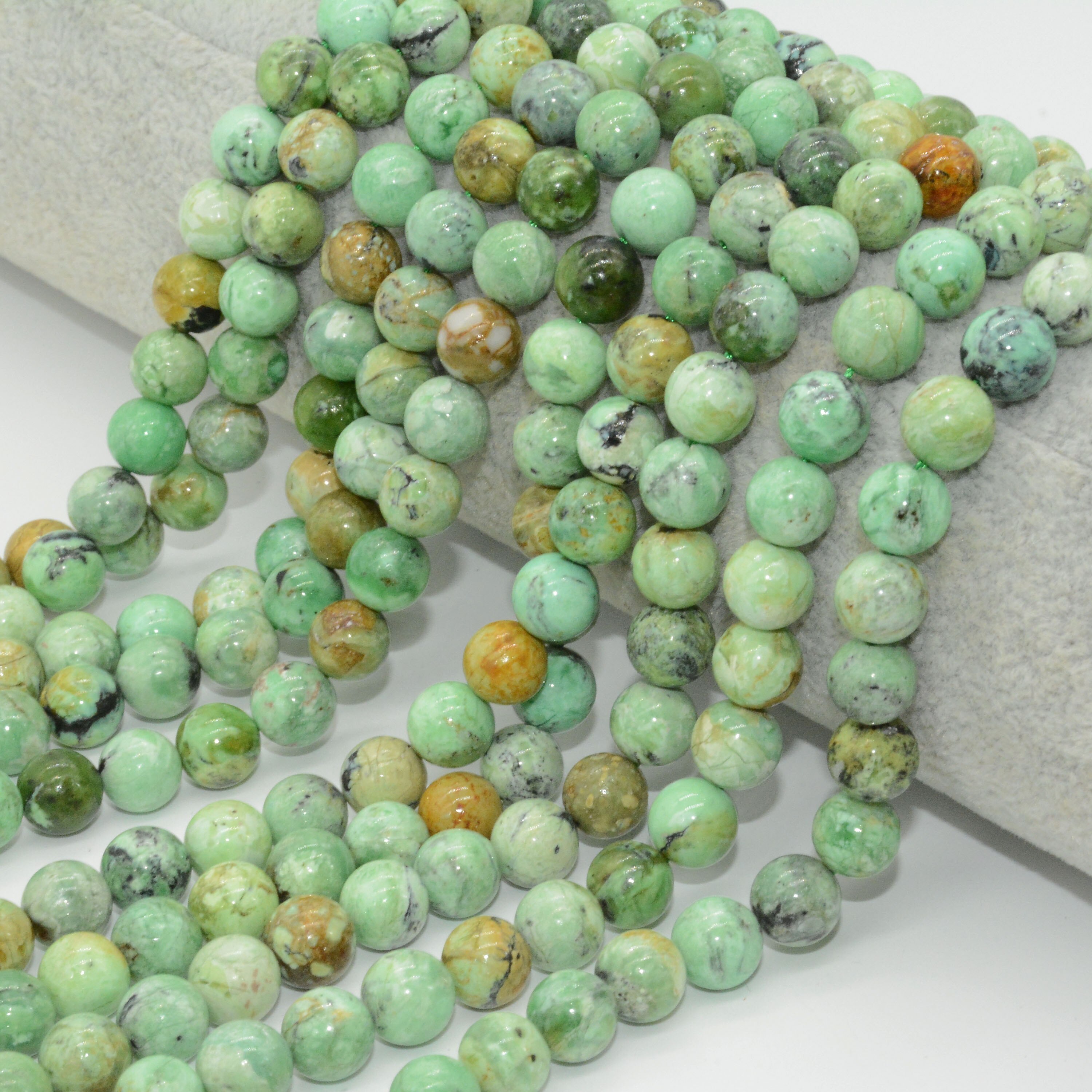 Natural Variscite Loose Round Beads 8mm