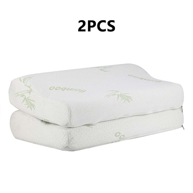 Memory Foam Pillows Contour Luxury Pillow Firm Head Ergonomically Soft Contour Orthopedic Bamboo Fiber Sleeping Pillow
