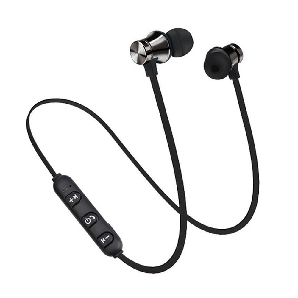 Xt11 adsorção magnética sem fio bluetooth 4.2 fone de ouvido leve in-ear música neckband esportes fone de ouvido com microfone: Black