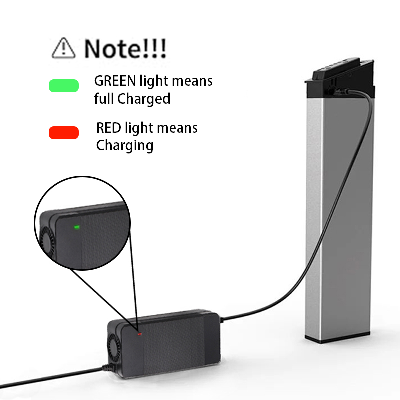 24V 5A Lead Acid Battery Charger For 28.8V Lead-Acid Battery Pack Fast Charging Clips Connector With Cooling Fan