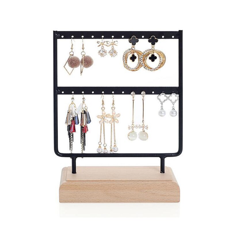 Porta pendientes Orecchini, tachuelas para los oídos, joyería, muestra madera, soporte para presentación de joyería, estante, organizador, orejera, organizador de joyería