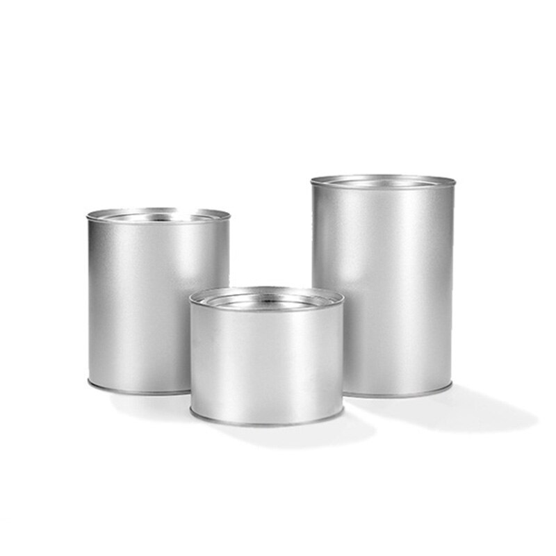 Empty Cylinder Tin Box Metal Tin Jars Iron Tea Box Candy Storage Boxes Bins Biscuit Container Candy Chocolate Organizer