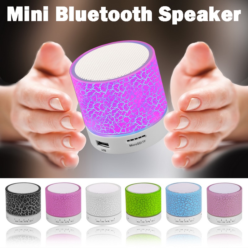 Mini Universal Portable Bluetooth Speaker Wireless Sound Box Small Crack LED TF Card USB Stereo Subwoofer With Buttons