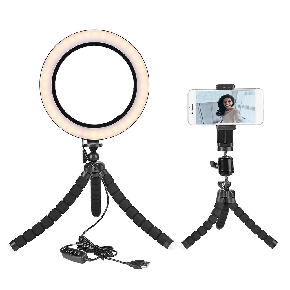 Dimbare Led Selfie Ring Licht Met Statief Usb Selfie Licht Ring Lamp Grote Fotografie Ringlicht Met Stand Voor Mobiele Telefoon studi
