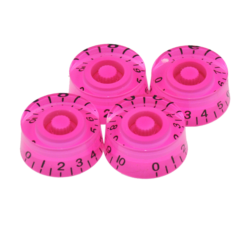 4 PCS Round Guitar Knobs Speed Volume Tone Control Knobs Rotary Knobs for Electric Guitar Parts Replacement: Burgundy