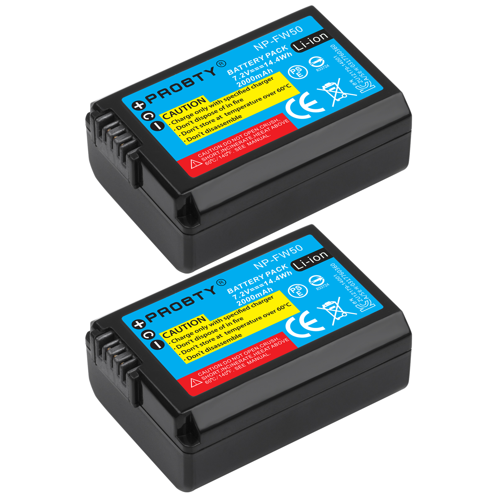 2000 mah np  fw50 np-fw50 batteri akku + ledet usb dobbelt oplader til sony nex -7 nex -5n nex -5r alpha  a5000 a6000 dsc -rx10 a7ii a7s: 2 stk batteri