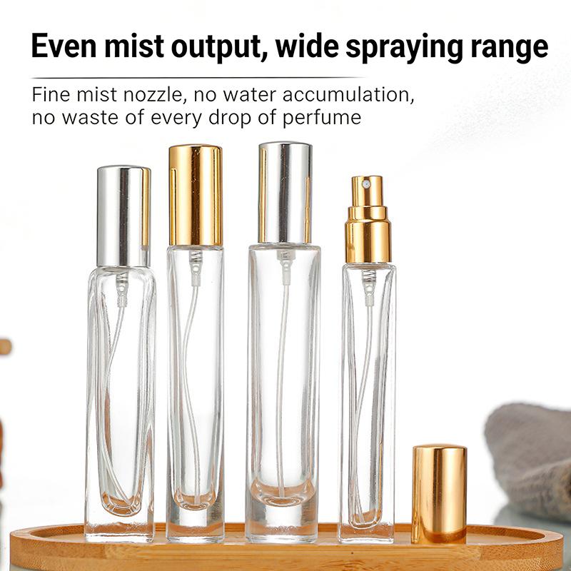 10ML heldere ronde dikke glazen parfumflesjes, lege glazen flesjes, herbruikbare doseerflesjes