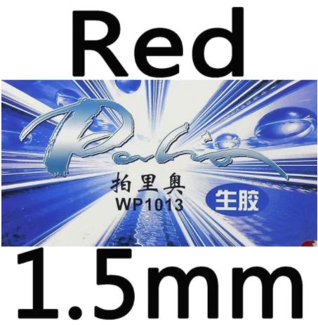 Palio WP1013 Semi-Lange Tafeltennis Rubber (Pips-Out Speciale) Palio Ping Pong Spons: Red 1.5mm