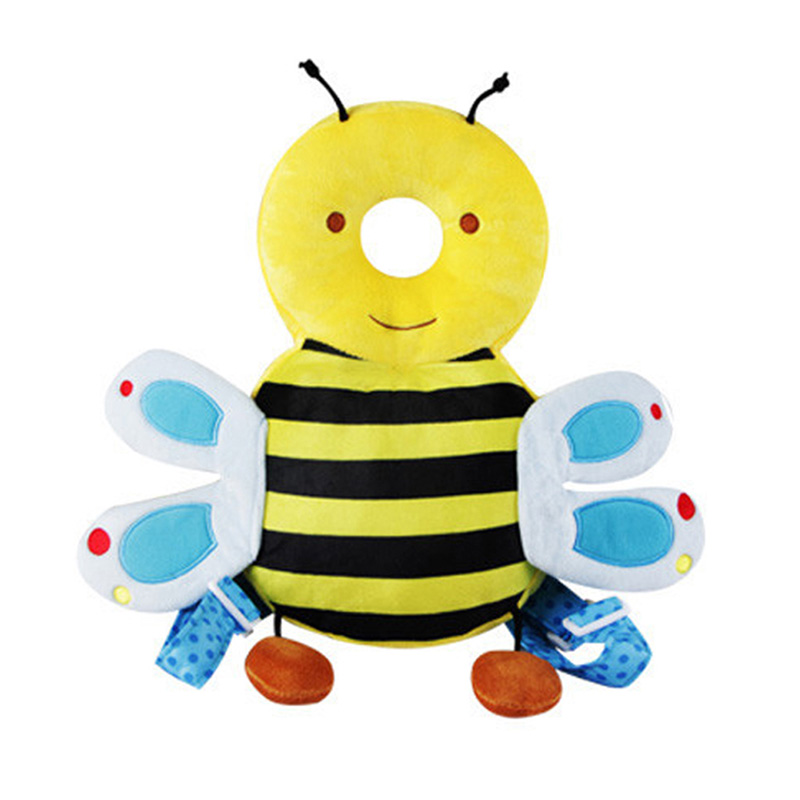 Grote Baby Hoofdbescherming Kussen Nek Veilig Kussen Zacht Ademend Baby Anti-Val Kussen Baby Peuter Slaap Klepstandsteller: J 28x19cm Bees