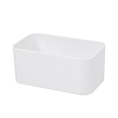 Boîte de rangement murale en plastique, support de télécommande, décoration de la maison, boîte de rangement de cosmétiques, support mural: M-White
