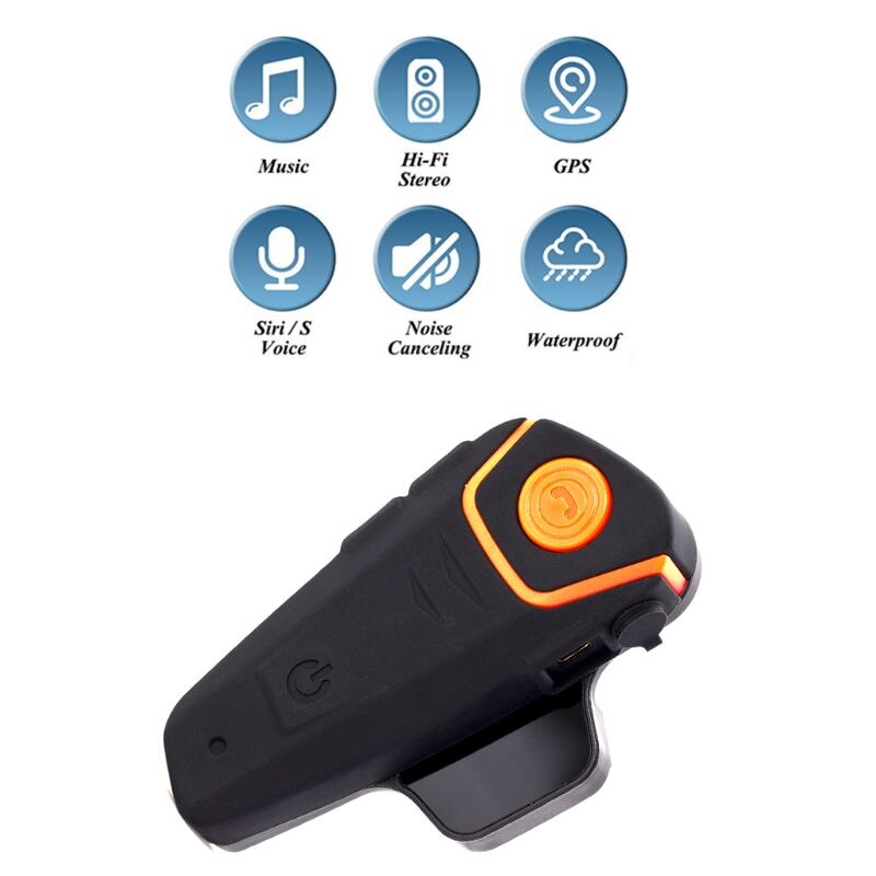 Waterproof BT-S2 Multi BT Interphone 1000M Motorcycle Bluetooth Helmet Intercom Y5GF