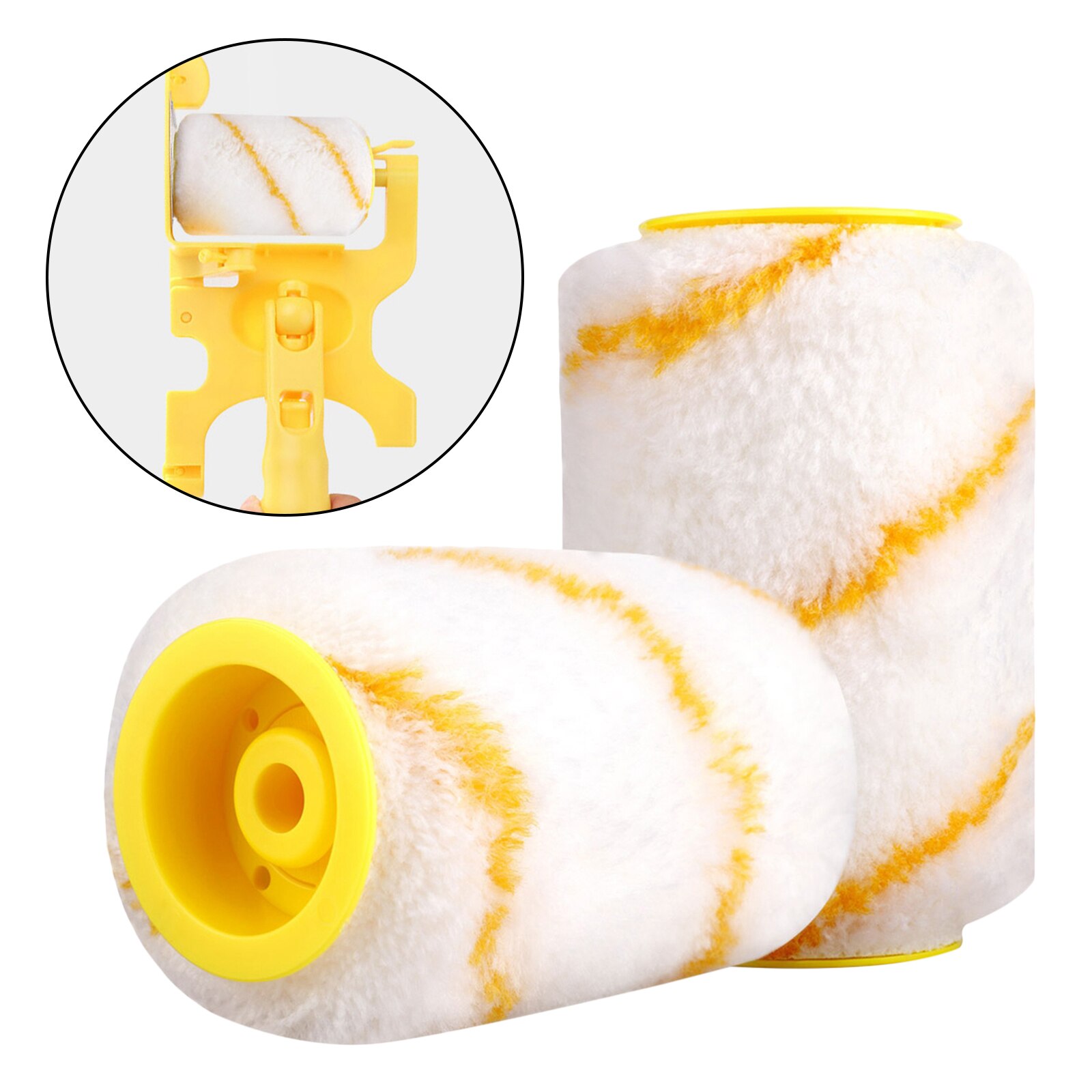 Rodillo de pintura portátil para puertas, pincel decorativo para pintar, 2 uds.