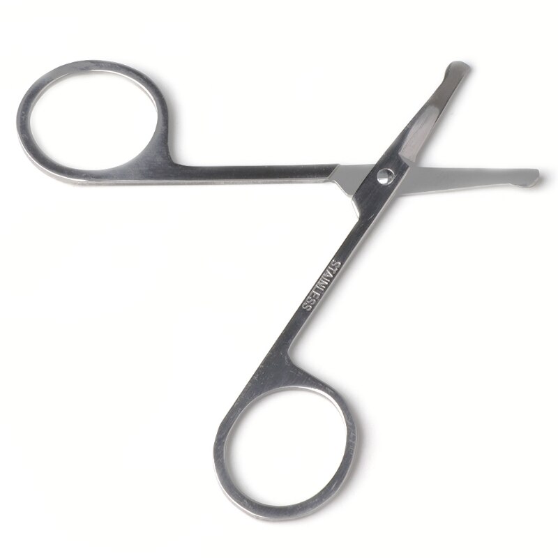 Stainless Steel Nose Hair Scissors Ear Facial Trimmers Cut Beauty Tool
