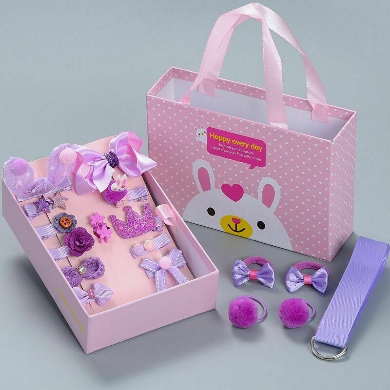 Baby Girls Princess Headdress Headband 18 Pieces Children Barrettes Set Baby Girl Accessories Little Girl Hair Accessories: Style 3