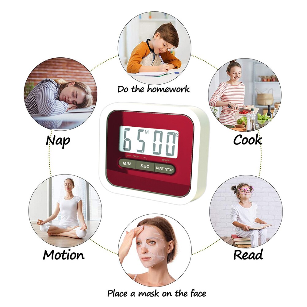 Timer Multifunctional Digital Sleep Study Cooking Stopwatch Kitchen Count Up Countdown Alarm Kitchen Gadgets
