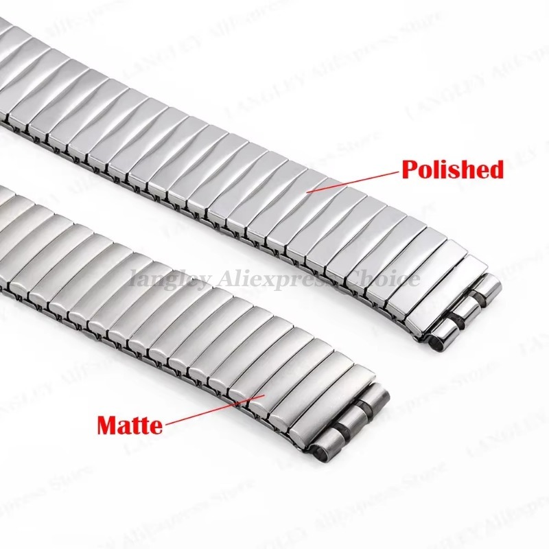 Metall elastisches Uhrenarmband für Swatch Uhr 17 mm 20 mm strecken-Erweiterung Edelstahlarmband Herren Damen Armbandzubehör