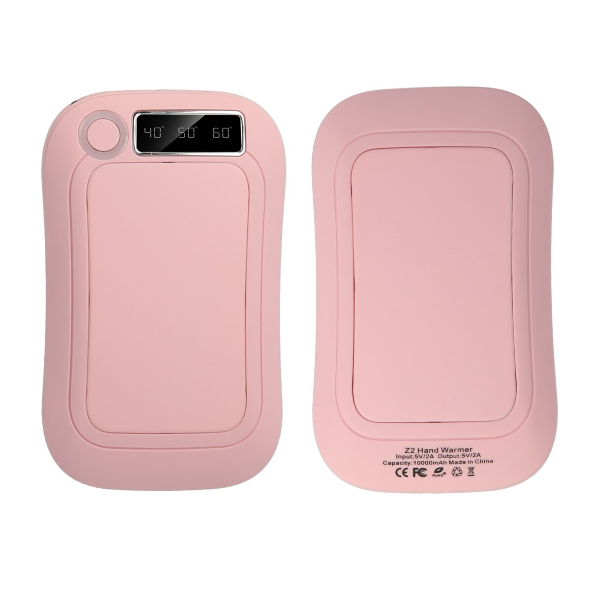 3-in-1 Hand Warmer&Power Bank&Flashlight Electric Hand Warmer USB Rechargeable 40/50/60℃ 3 Heating Warm Setting LCD Digital