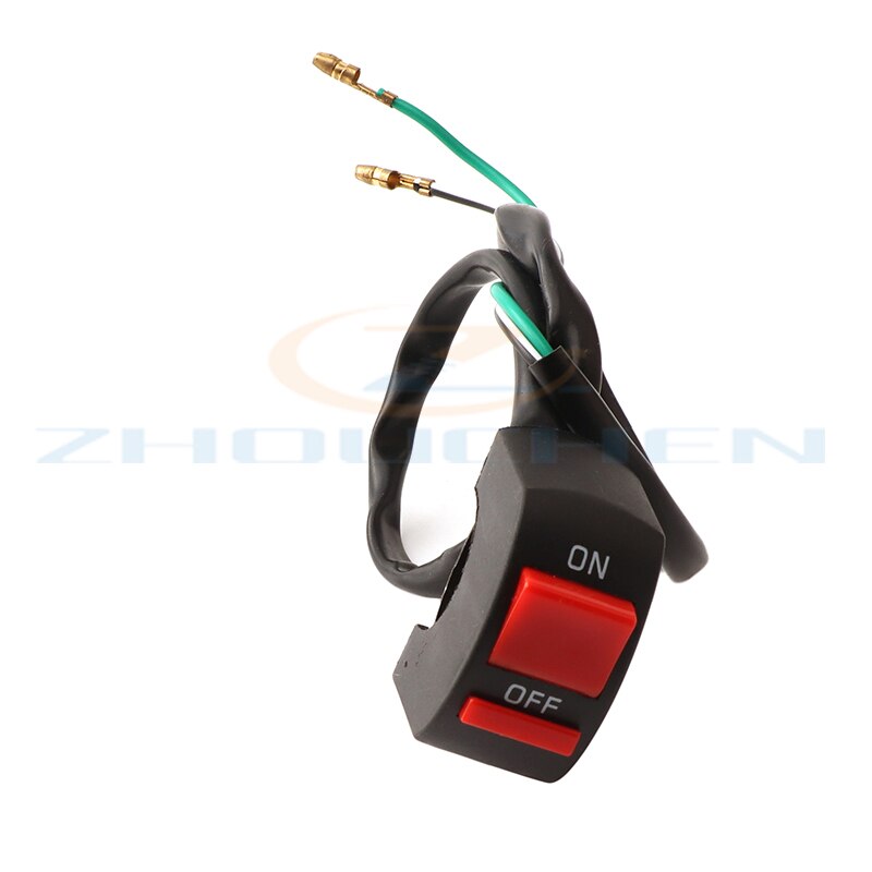 Interruptor de encendido de corte apagado, botones de encendido para motor de luz Mini Moto Quad Pit Bike ATV 22MM, 1 ud.