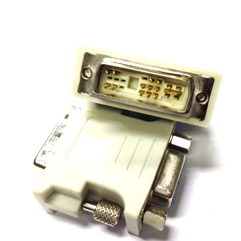 Dvi til vga-konverter dvi 12+5 hann til vga 15- pins hunnadapter grafikkort til skjermkonverter dvi-a
