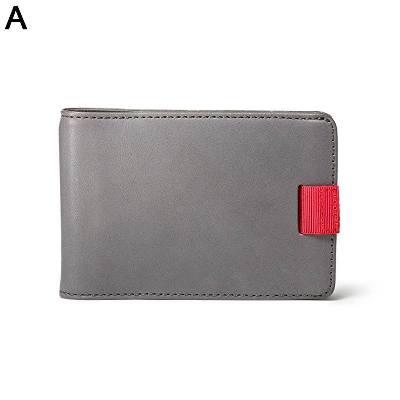 Usd Clip Leather Pull Wallet Usd Clip Card Holder Pull-out Elastic Band Card Bag Pu Leather Female Mini Wallet With Card Holder: A