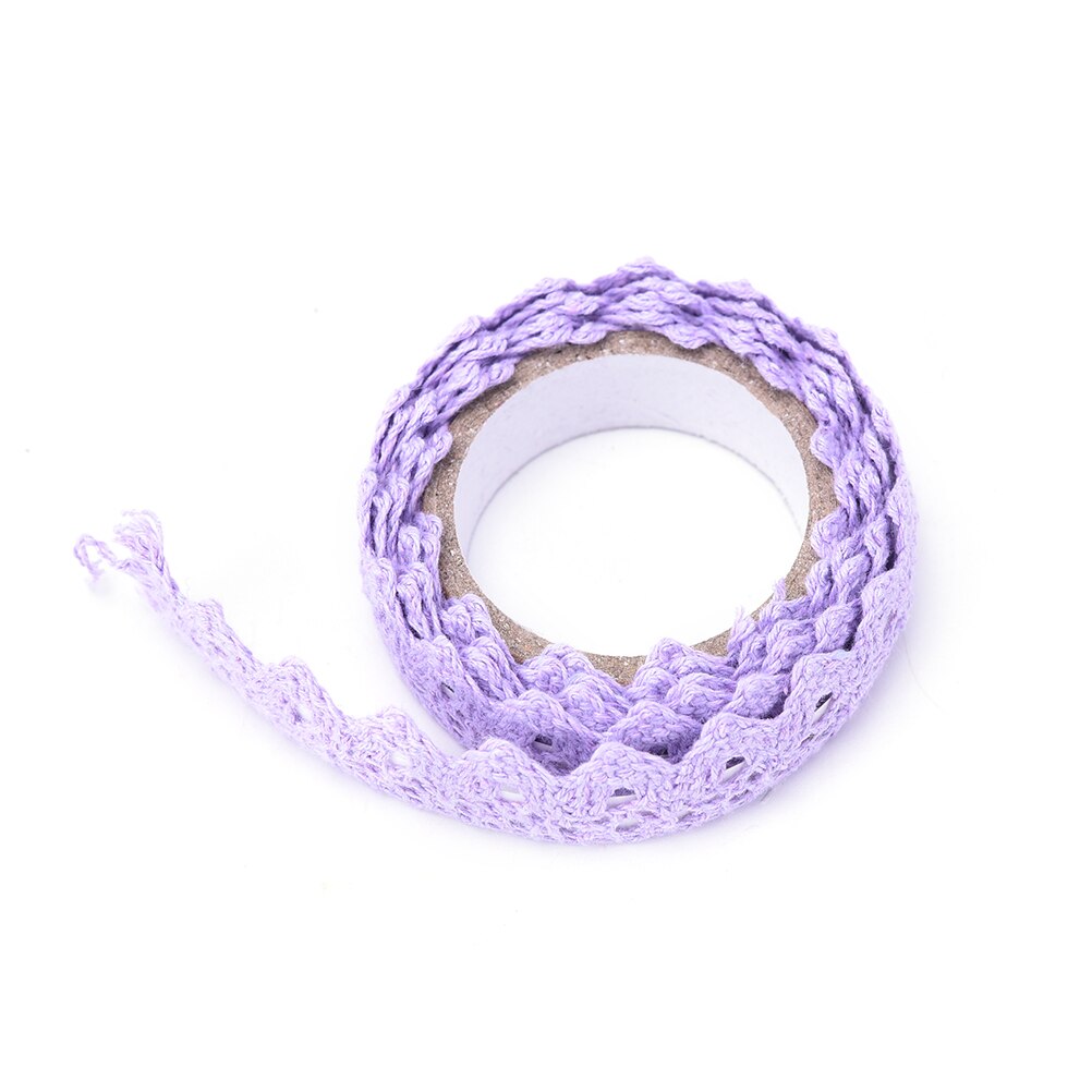 9 Kleuren Katoen Kant Stof Witte Gehaakte Kant Roll Lint Knit Plakband Sticker Craft Decoratie Briefpapier Leveringen 1Pc: 5