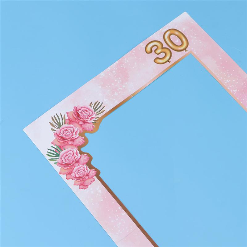 1pc Paper Photo Frame 30th Birthday Romantic Party Prop Picture Frame Photo Frame