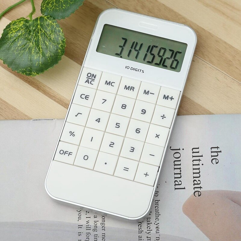 Simple Calculator Molding Calculator - 10 Digit Band Timing Function Students Stationery Math Calculating Tools