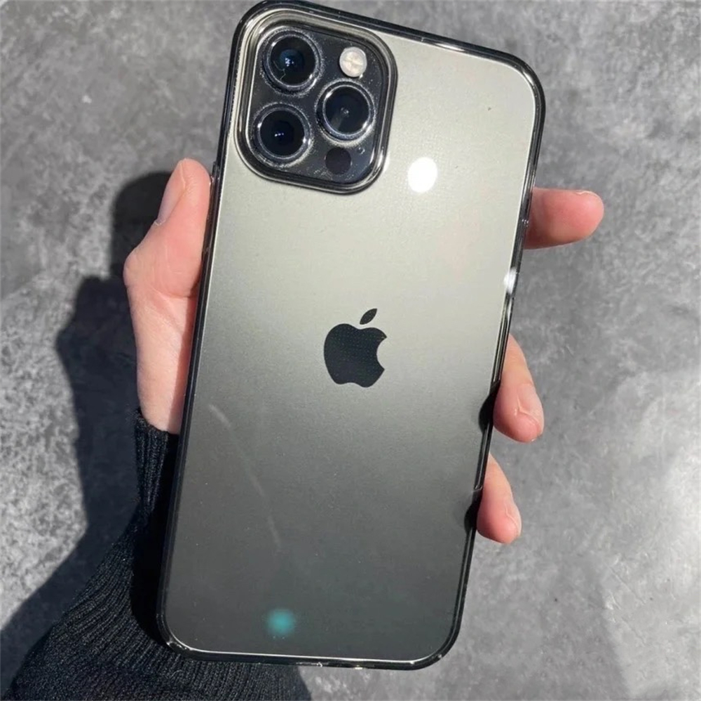 Doorzichtig Zwart Zacht TPU Hoesje Voor Iphone 15 14 13 12 11 Pro Max X Xs Xr 6 7 8 Plus Se Transparante Bescherming Achterkant