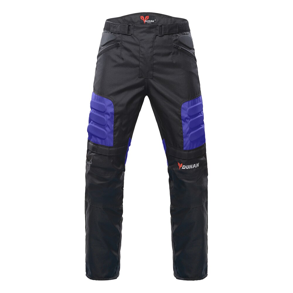 RU/ES ! DUHAN Motorrad Hosen Männer Winddicht Schutz Getriebe Motocross Hosen Motorrad Hosen Mit Knie Protektoren: Blue / L