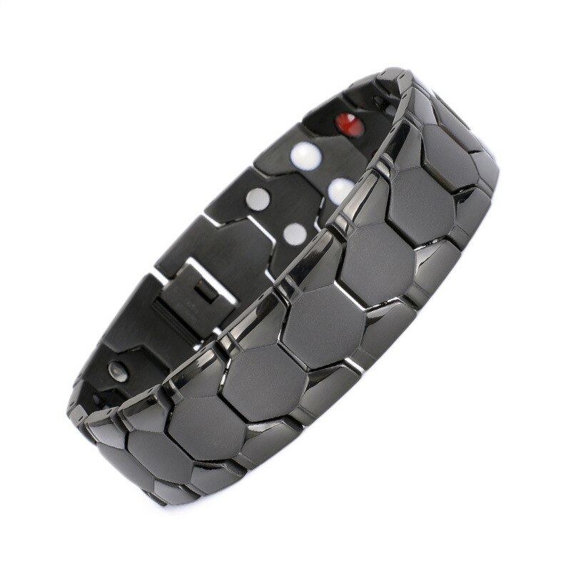 Sferische Heren Armband 3 In 1 Gezondheid Energie Bangle Artritis Twisted Magnetische Prachtige Armband Vrouwen Power Therapie Magneten: Black